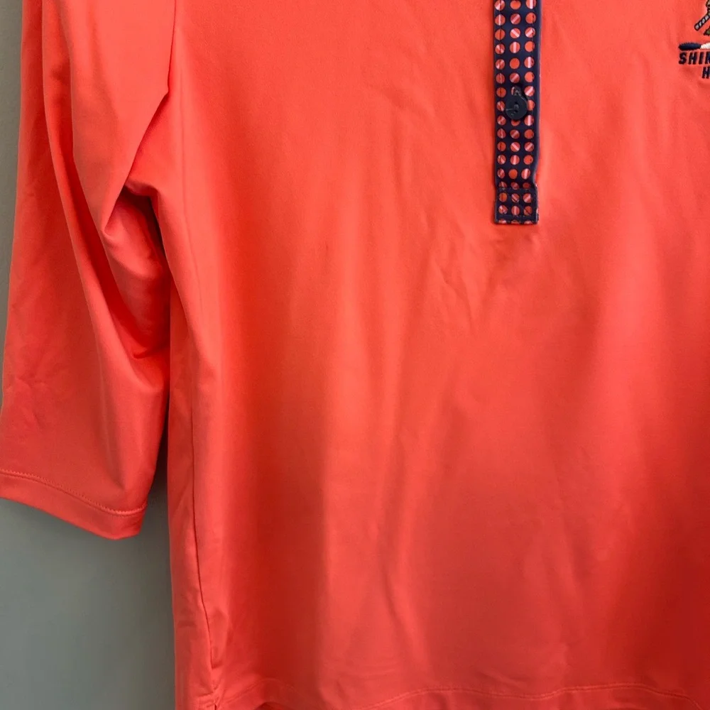 Peter Millar 2018 US Open women’s orange and blue golf shirt size S